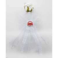 Ornament Rose Convoy Ornament Tulle White Pk:1 Kl:30