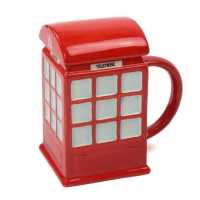 Telephone Booth Mug Cup With Lid