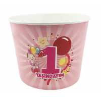 Wholesale 1 Year Party Supplies Cardboard Bowl 8 Pcs