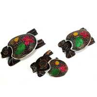 Wholesale Wooden Turtle Ashtray Set