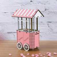 Wholesale Wooden Chestnut Trolley Piggy Bank