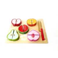 Wholesale Wooden Fruit Vegetable Cutting Set Toy