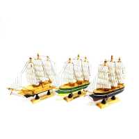 Wholesale Decorative Wooden Sailing Ship 20 cm