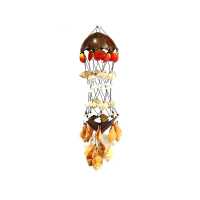 Wind Chime from Seashells Double Coconut Shell