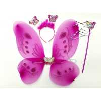 Wholesale Birthday Party Costume Fuchsia Butterfly Wing Sets