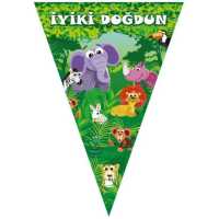 Wholesale Birthday Decorations Supplies Cute Animals Pennant Set