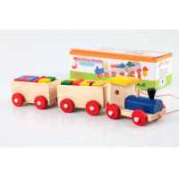 Wholesale Geometric Shaped Wooden Train Set Toy