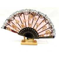 Wholesale Rose Patterned Organza Fan