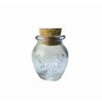 Wholesale Dove and Wedding Ring Patterned Cork Cap Glass Bottle 40 cc