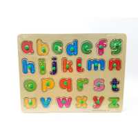 Wholesale Wooden Puzzle with Handle that teaches letters