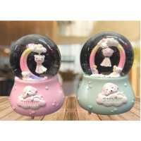 Wholesale Snowblower Motorized Dear Kitty Snow Globe