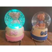 Wholesale Snowflake Musical Cute Bear Snow Globe