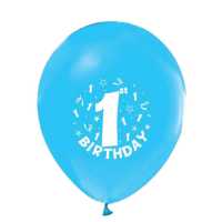 Wholesale Blue 1 Year Balloons 12 Inch 100 Pcs