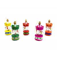 Wholesale Mini Wooden Carousel 6 Pcs