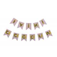 Wholesale Pink Happy Birthday Pennant Set