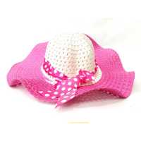 Wholesale Polka Dot Women's Summer Hat With Ribbon