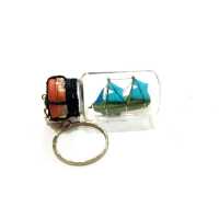 Wholesale Bottle Ship Keychain