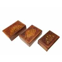 Wholesale Triple Carved Wooden Crate