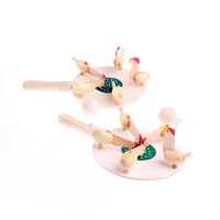 Wholesale Feed-Eating Chickens Wooden Racket Toy