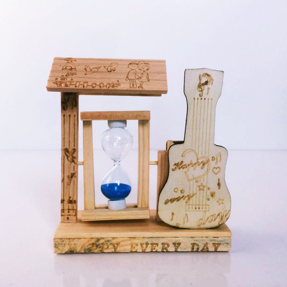 Wholesale Wooden Hourglass Pen Holder