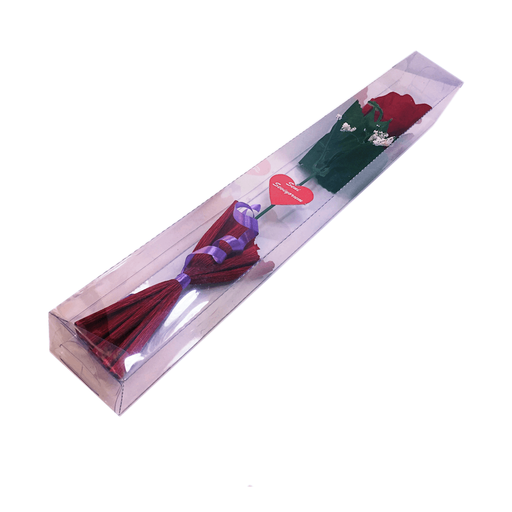 Red Rose in Box as a Valentine's Gift