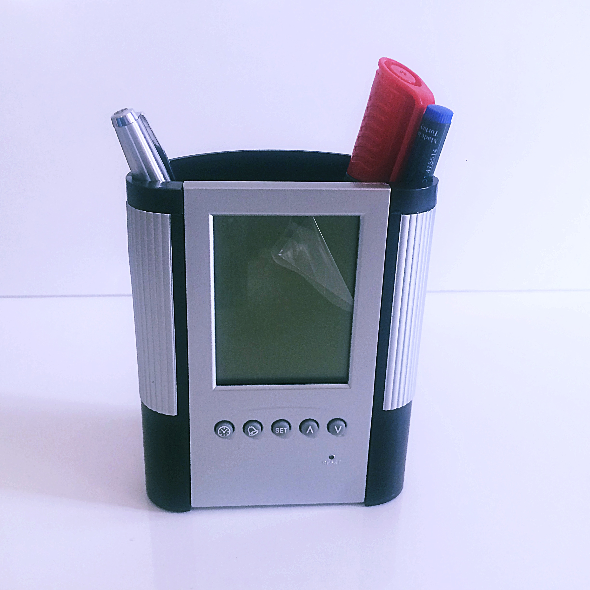 Digital Pen Holder with Clock Calendar Alarm