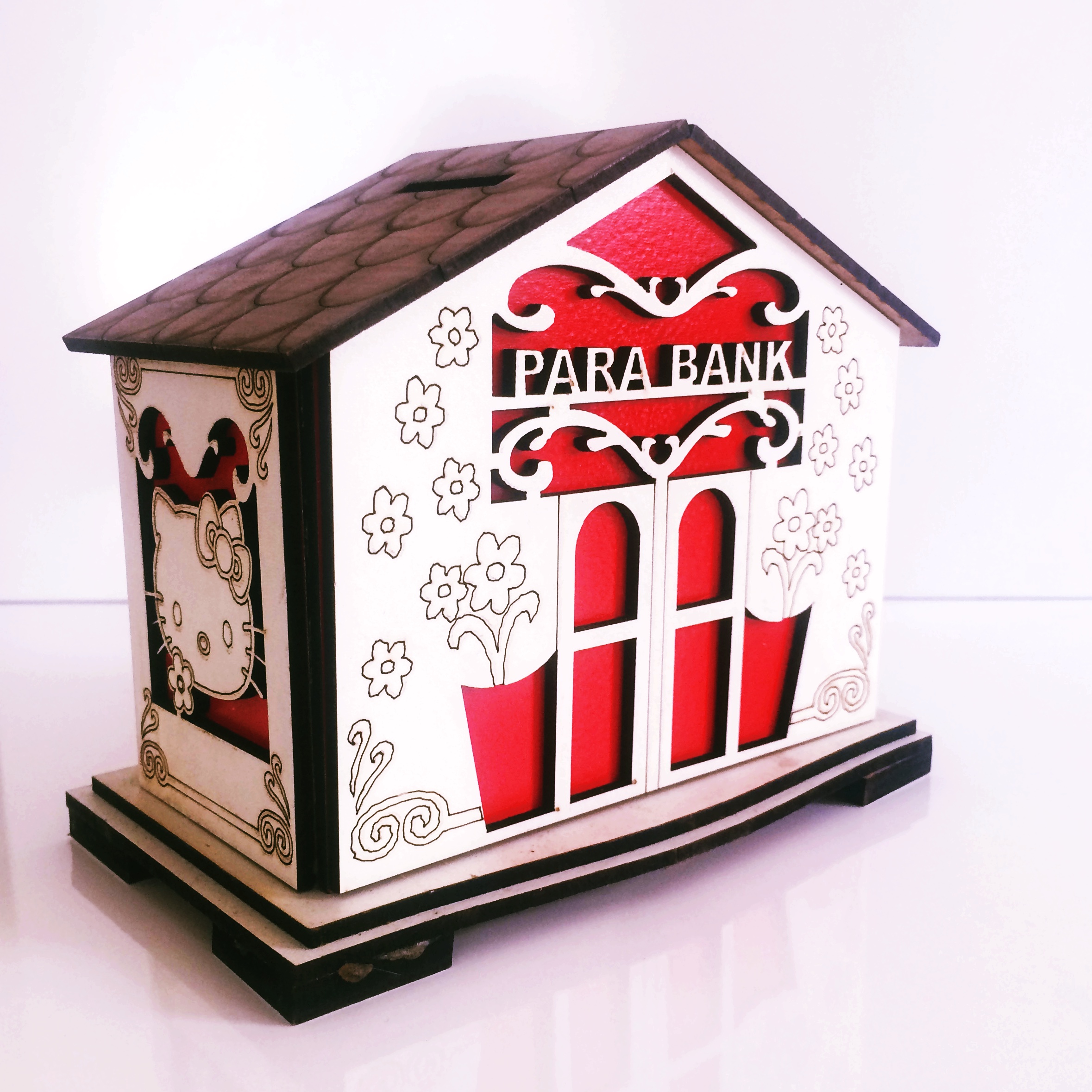 Wholesale Wooden House Piggy Bank