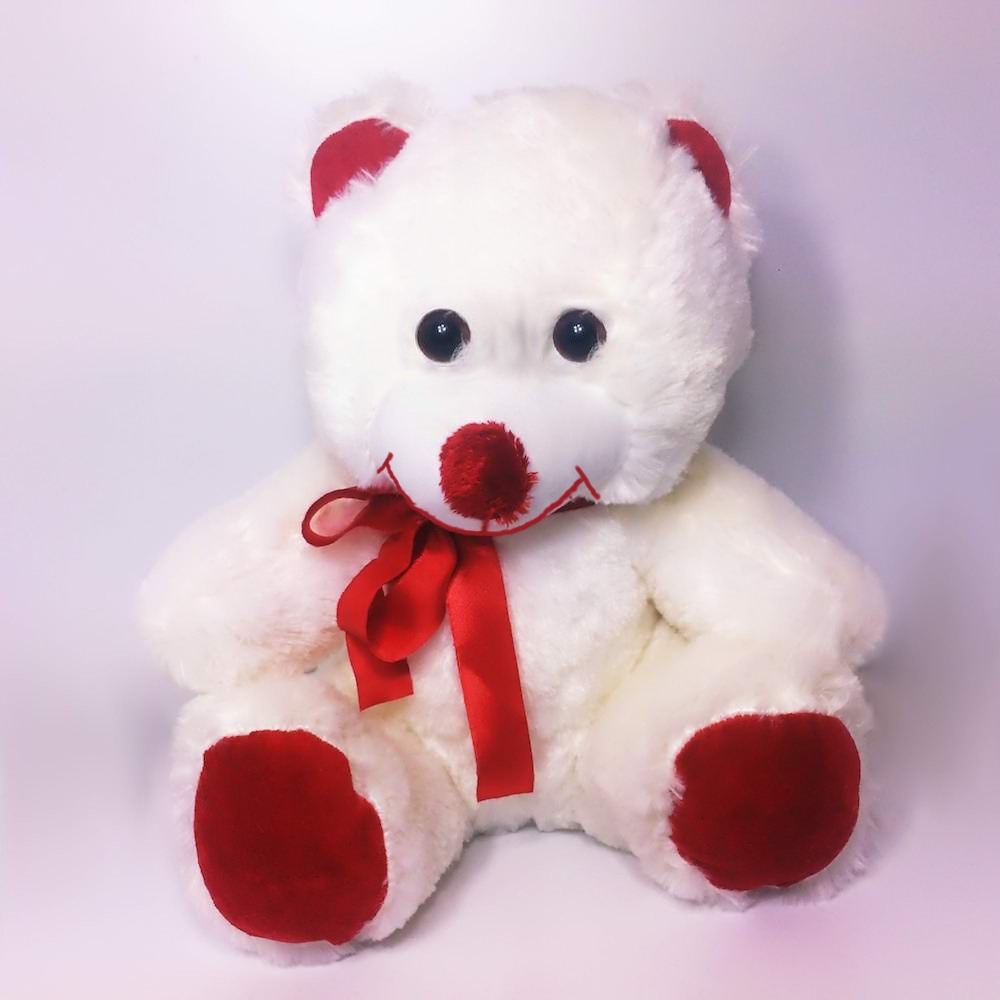 Cute White Plush Teddy Bear Large 35 cm