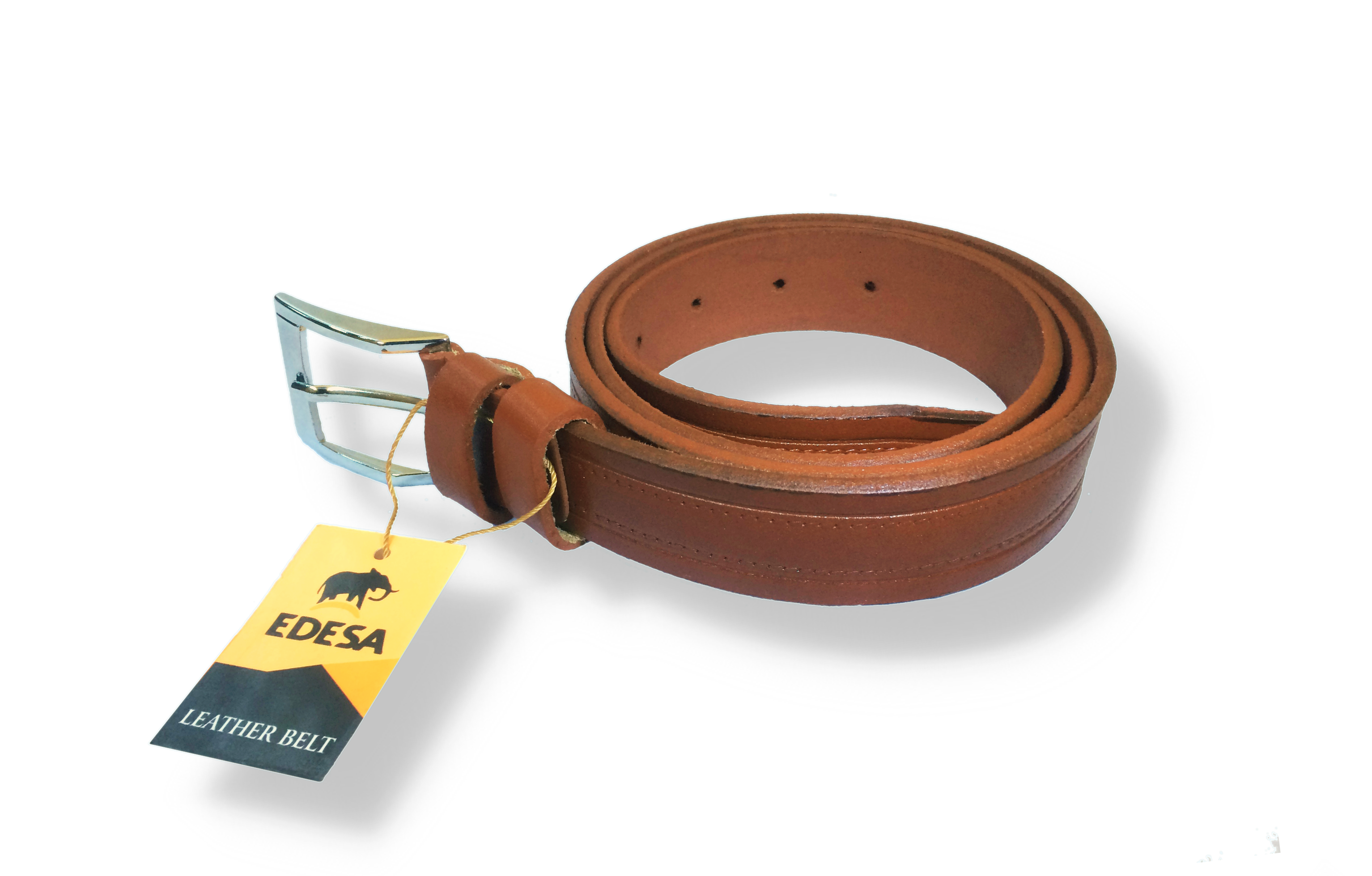 Edesa Leather Slim Men's Belt Brown