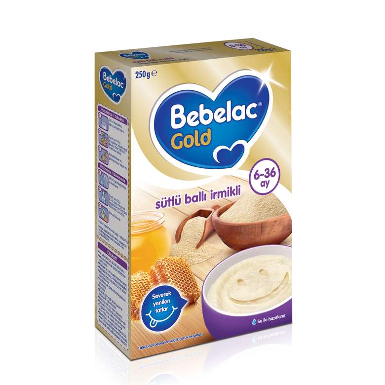 Bebelac Gold Milk, Honey, Semolina, Cereal-Based Spoon Food 250 G