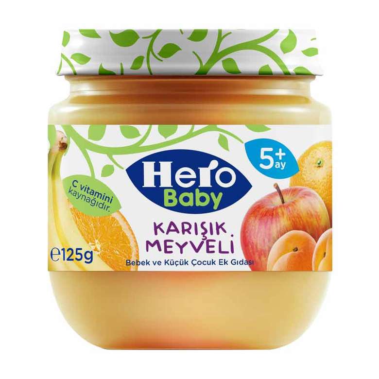 Hero Baby Mixed Fruit Baby Food +5 Months 125 Gr