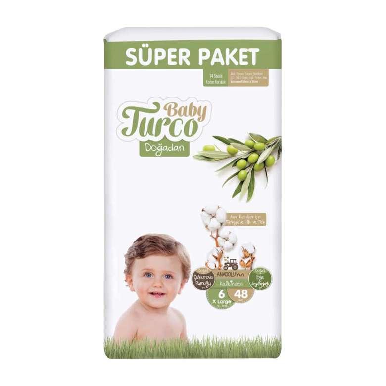 Baby Turco Doğadan Diaper No:6 XL 48 pcs