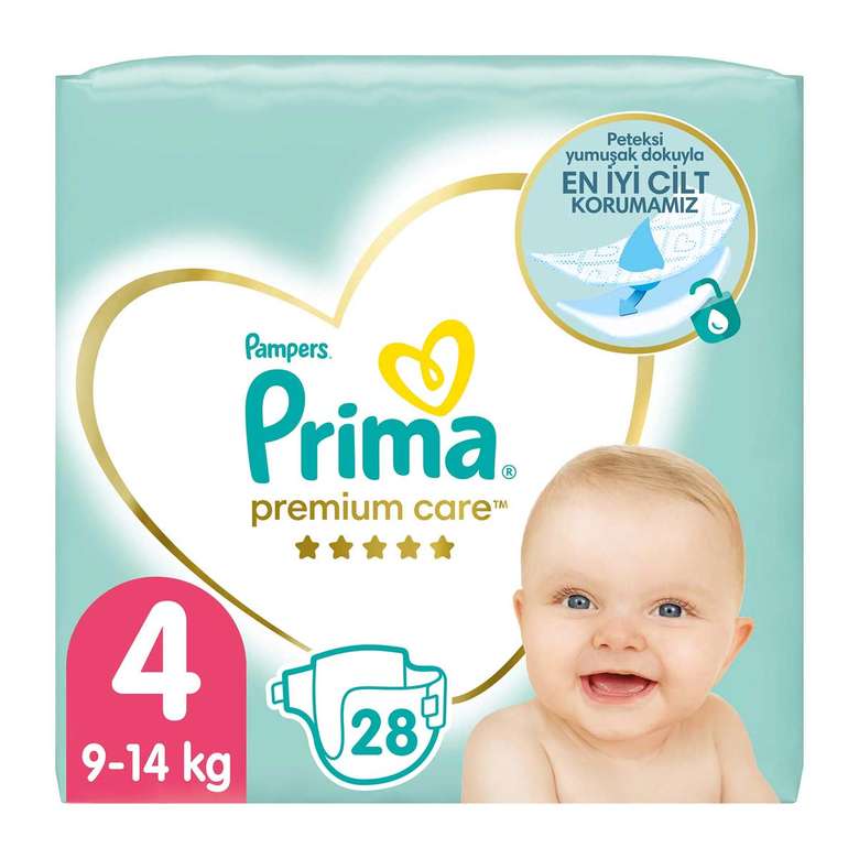 Prima Premium Care Baby Diaper No:4 Maxi 28 Pieces Economic Package