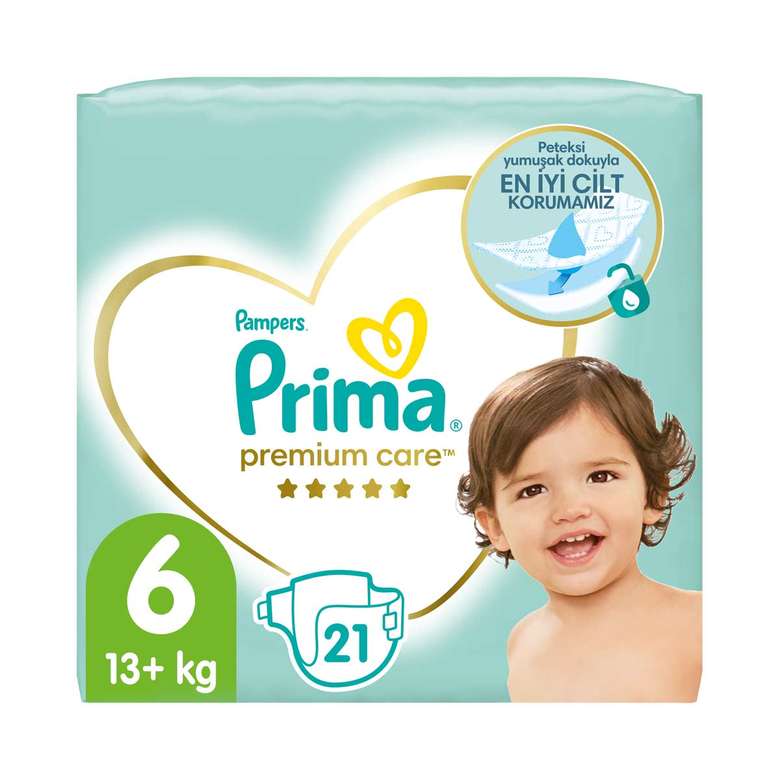 Prima Premium Care Baby Diaper No:6 XL 21 Pieces Twin Pack