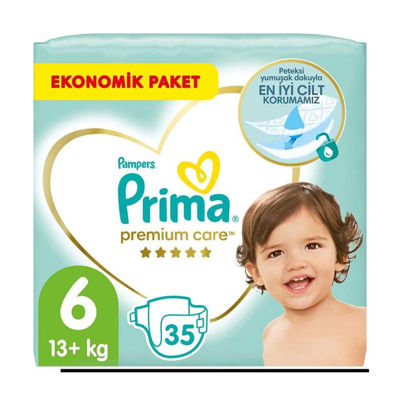 Prima Premium Care Baby Diaper No:6 XL 35 Pieces Economic Package