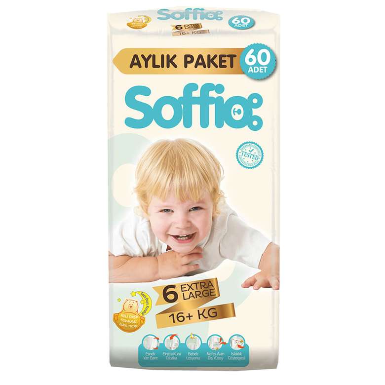 Soffio Baby Diaper No:6 Xl 60 Pieces