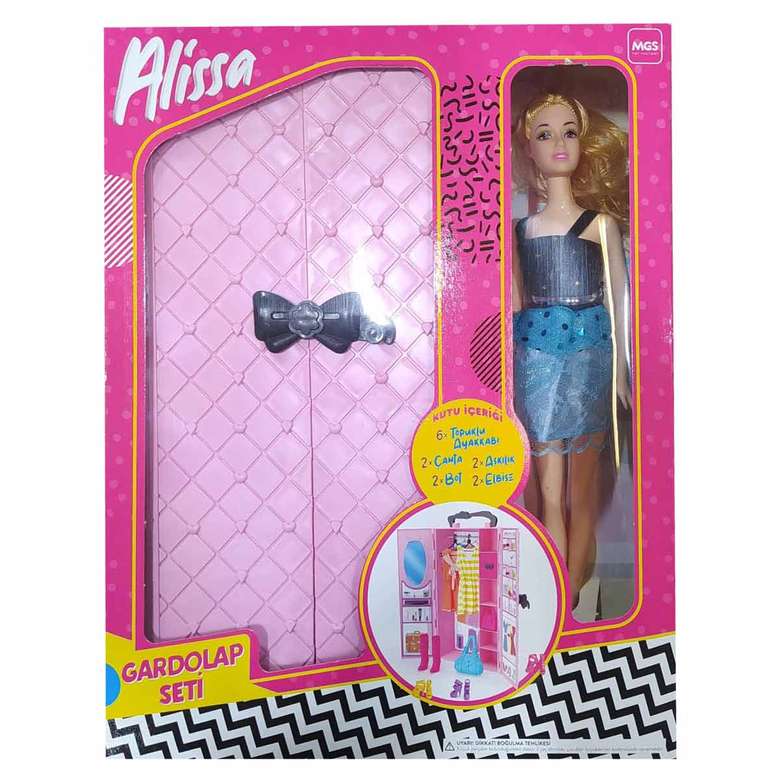 Toy Alissa Large Wardrobe Set Blue