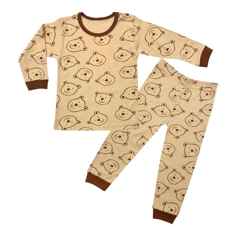 Baby Pajamas Set Brown