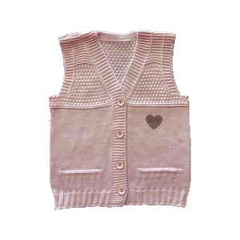 Baby Knitted Vest Pink