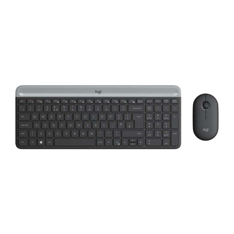 Logitech Silent Wireless Keyboard & Mouse Set Black