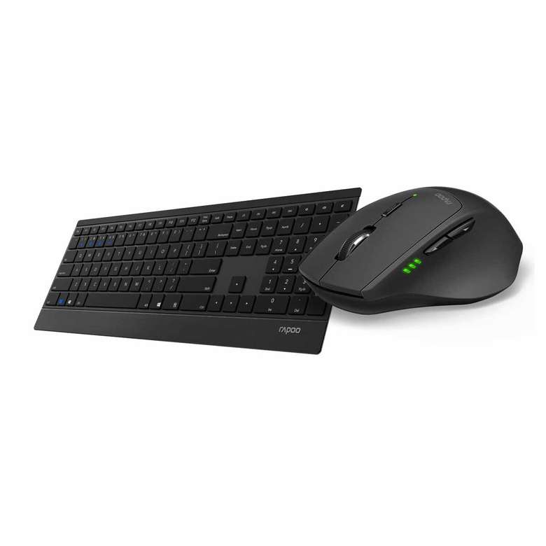 Rapoo 18896 KMS WRL-9500M Multimode Ultra Slim Keyboard Mouse Set