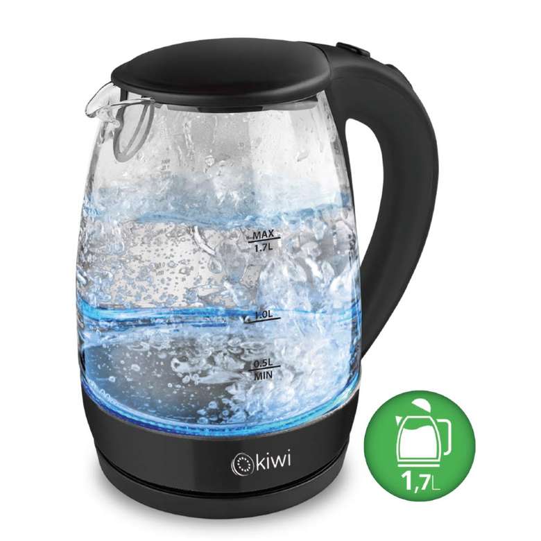 Kiwi KK 3328 Glass Kettle Black