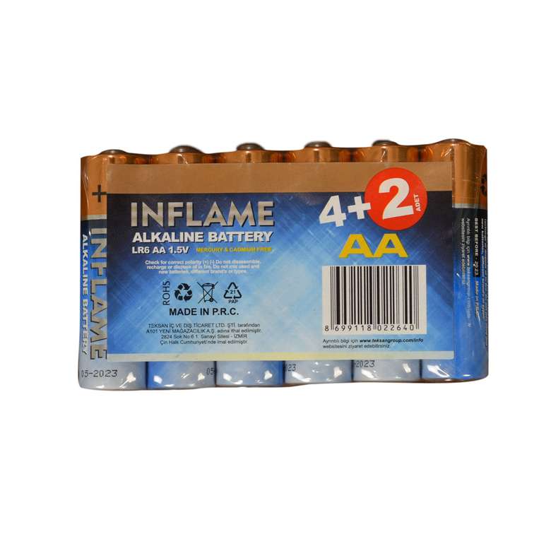 Inflame Alkaline Pen Battery 6 Pcs