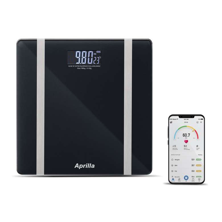 Aprilla ABS 1082 Smart Bathroom Scale Black