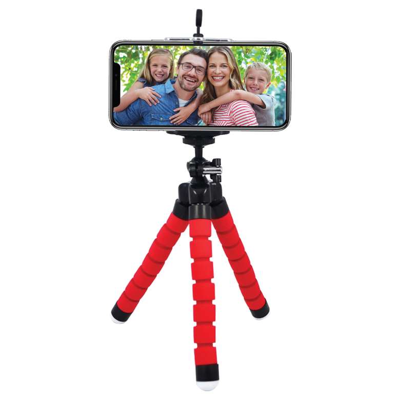 Piranha Tripod Phone Holder Red