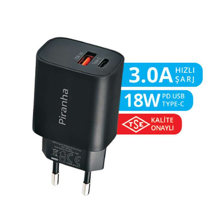 Piranha 18W Wall Charger