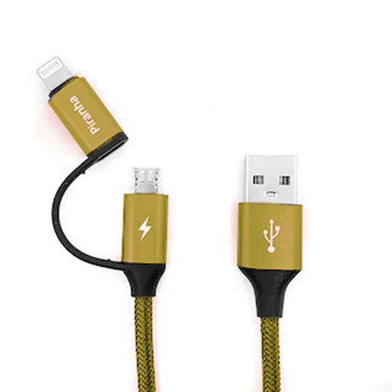 Piranha 3352 Dual USB Cable Yellow