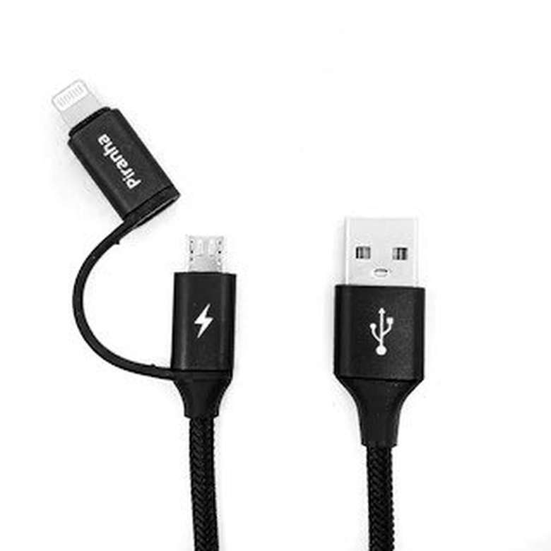 Piranha 3352 Dual USB Cable Black