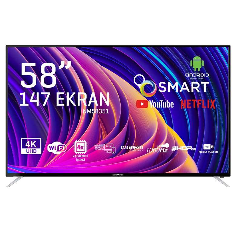 Nordmende NM58351 58" 147 Screen Ultra HD Android Led TV