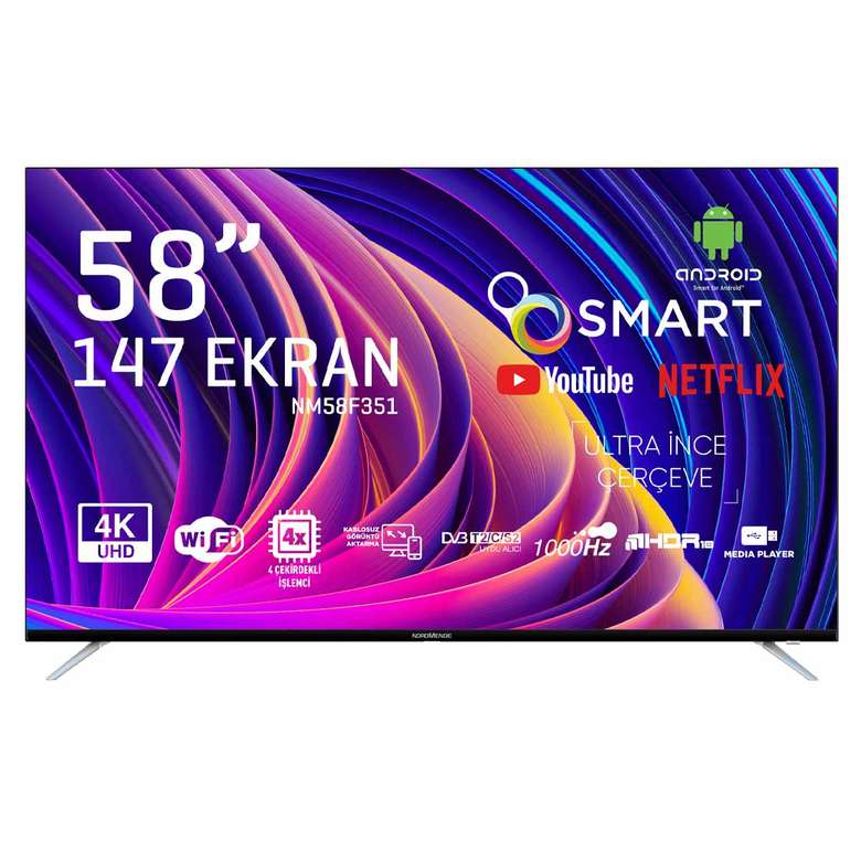 Nordmende NM58F351 58" 147 Screen Ultra HD Android Led TV